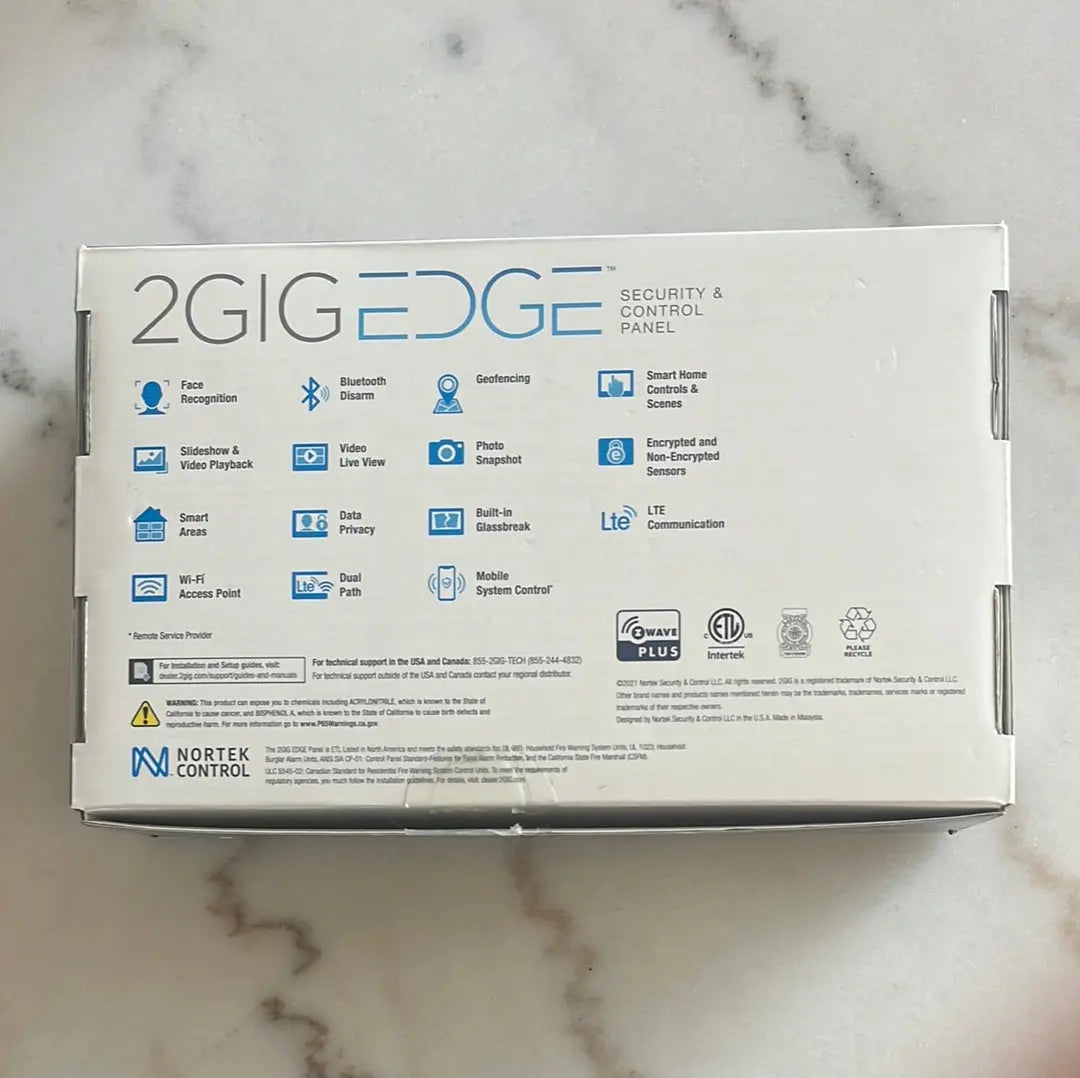 2GIG EDGE Security & Control Panel Verizon Alarm.com 2GIG